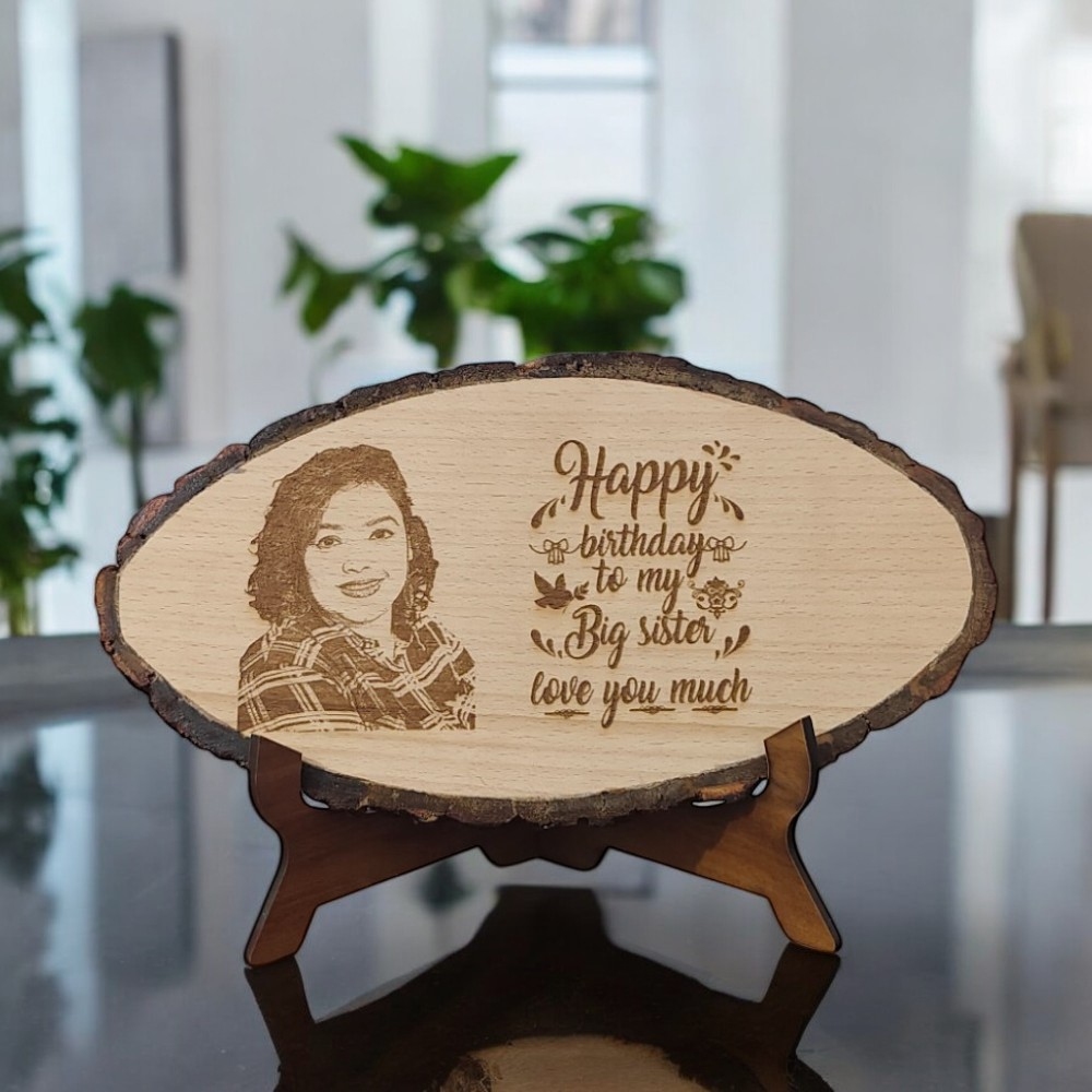 Engraved Wooden Photo Frame